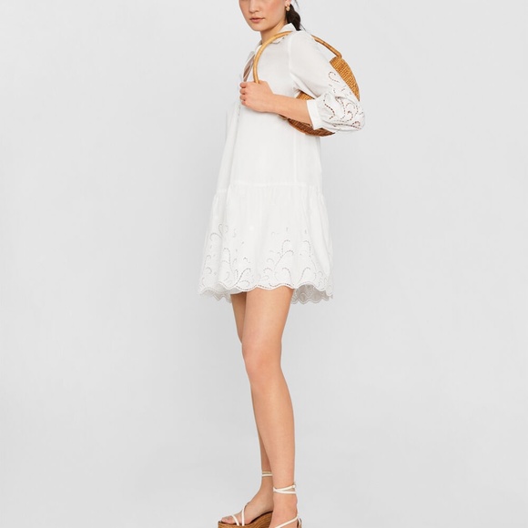 Embroidered Eyelet Dress - New With Tags - NEVER WORN - White